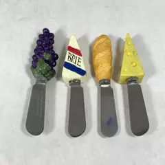 Set of 4 Boston Warehouse Cheese Butter Spreader Knives Stainless Steel