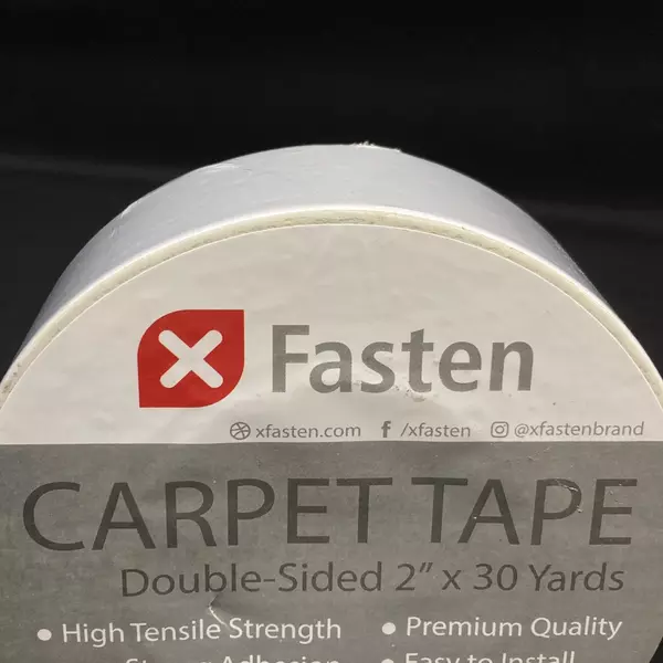 X Fasten Double Sided Carpet Tape 2 Inch x 30 Yards NIP White