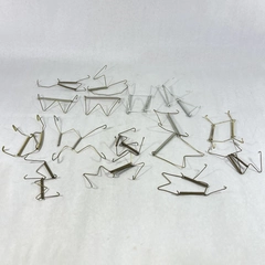 Lot of 14 Double Spring Expanding Springs Plate Hangers Assorted Sizes