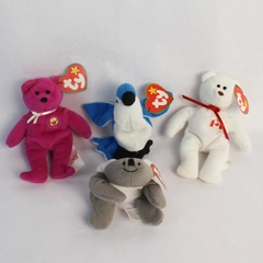 Vtg TY Teenie Beanie Babies Lot of 5 McDonald's Happy Meal 1998 Collection