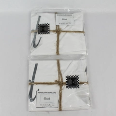 Lot of 2 Rendezvous Dreams Blessed Standard Pillowcases White 20x30 In