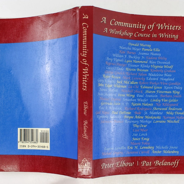 Community of Writers A Workshop Course in Writing Elbow Belanoff 1989 Paperback