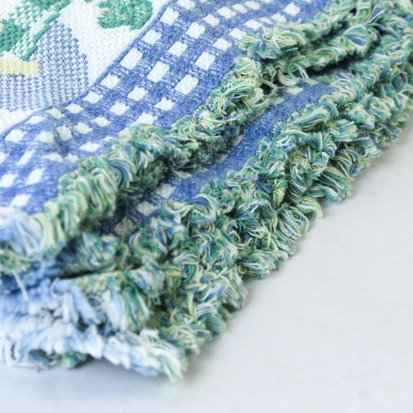 Lot of 3 Reversible Multicolor Woven Fabric Placemats With Tassels 17 In x 12 In