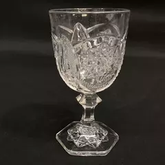 Vintage Indiana Glass Bismarc Star Water Goblet 6 Inch