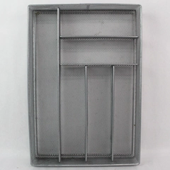 Silverware Drawer Organizer Mesh Wire Utensil Tray Holder With 6 Compartments