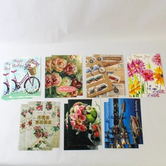 Set of 14 Gemstone All Purpose Card Collection of Doubles with Envelopes