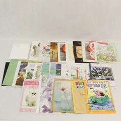 Lot of 28 Varying Blank Greeting Cards with Some Envelopes Included