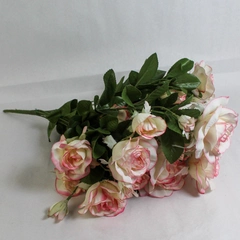 Pink Cream Artificial Floral Bouquet Roses Home Decor 21" Tall