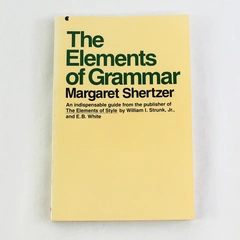 The Elements of Grammar by Margaret Shertzer 1986 MacMillan Good Condition