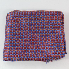 Lot of 2 Yards Textured Blue Red Flower Fabric Panel for Sewing Crafts DIY