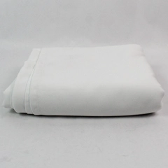 Unbranded White Square Tablecloth Sewn Edges 80"x80" Slight Stains