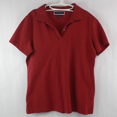 Karen Scott Polo Top Shirt Red Women's Size Medium Short Sleeves