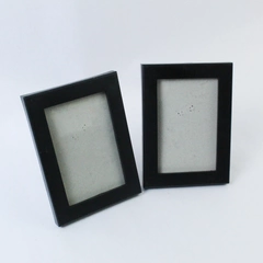 Black Picture Photo Frames Set of 2 4x6 Free Standing Hanging Decor