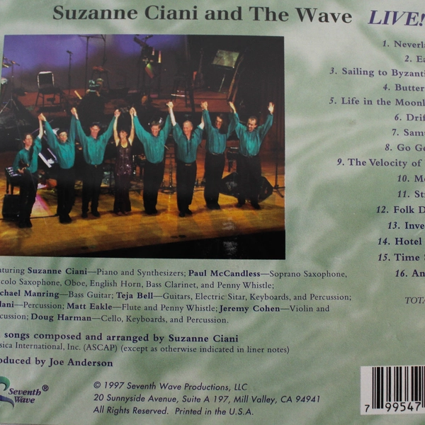 Live By Ciani Suzanne And The Wave CD 1997 Seventh Wave SWP7005-2 Ambient