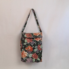 Vintage Floral Tapestry Insulated Lunch Tote Bag Roses Pre-Owned