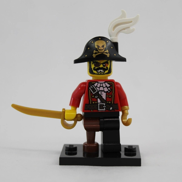 LEGO Collectible Minifigures Pirate Captain Series 8 8833 Complete with Stand