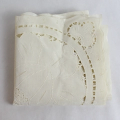 Vintage White Lace Square Tablecloth Tea Tablecloth 36"x36" Unbranded 