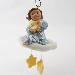 1995 Hallmark Keepsake Ornament Three Wishes Peace Joy Christmas With Box