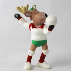 1991 Hallmark Keepsake Ornament Reindeer Champs Cupid Volleyball Original Box 