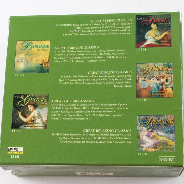 Great Music Classics CD Set 5 Discs Various Artists Delta 2000 Haydn Vivaldi