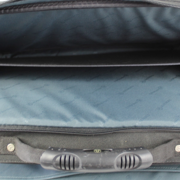 Avenues Black Canvas Briefcase With Various Storage Compartments