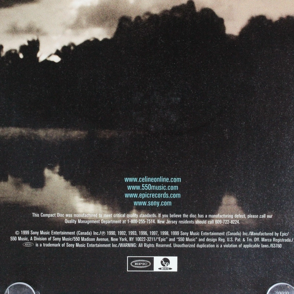 Celine All The Way A Decade of Song by Celine Dion CD 1999