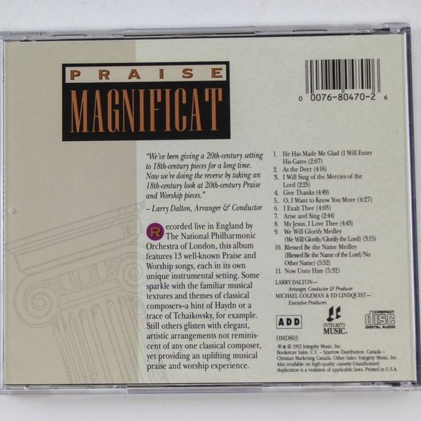 Praise Magnificat Classical Instrumental Stylings From Integrity Audio CD 1992