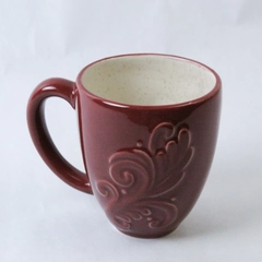 Pfaltzgraff Weir In Your Kitchen Cayenne Beige Floral Coffee Mug Cup