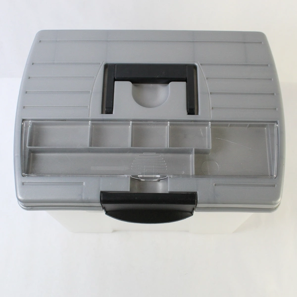 Newell Office Products Frosted Plastic Storage Tool Box with Lid and Handle 2003