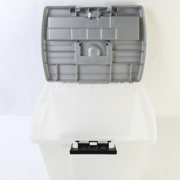 Newell Office Products Frosted Plastic Storage Tool Box with Lid and Handle 2003