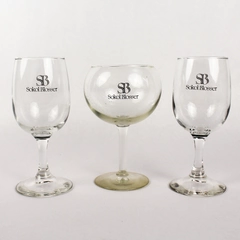 Lot of 3 Sokol Blosser Chardonnay Glasses & Brandy Sniffer Dayton Oregon