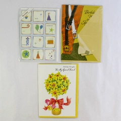 Lot of 3 Birthday Cards Trader Joe's & DGI Special Thoughts Gifts