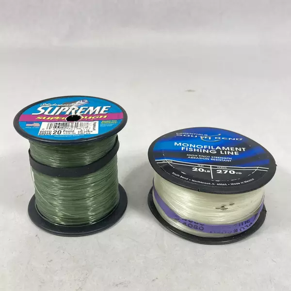 Lot of 5 Partial Fishing Line Spools 20 & 45 lb Test Monofilament