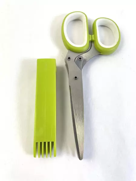 Herb Scissors 5-Blade Kitchen Tool Pre-Owned Onion Cutter