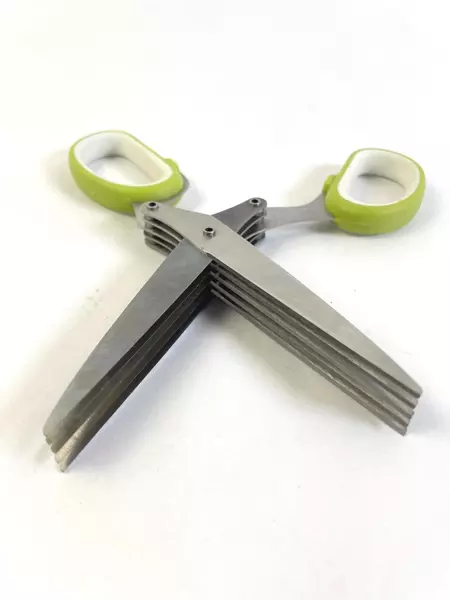 Herb Scissors 5-Blade Kitchen Tool Pre-Owned Onion Cutter