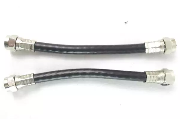 Lot of 6 Dish Satellite TV Cable Cords Connectors Internet Wires Attachments