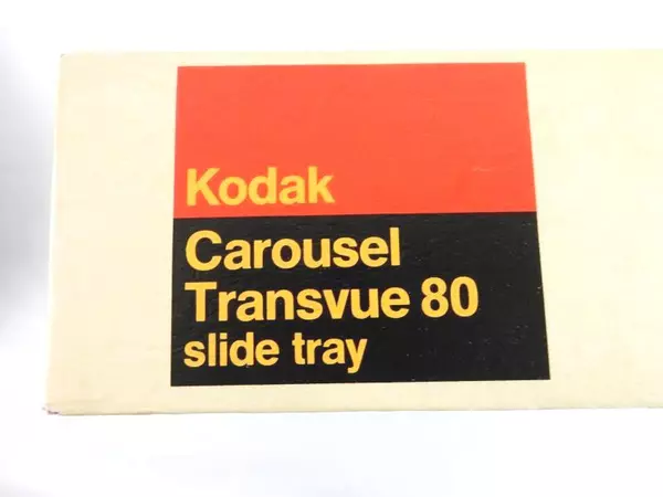 Vintage Gray Kodak Carousel Transvue 80 Slide Tray With Original Box