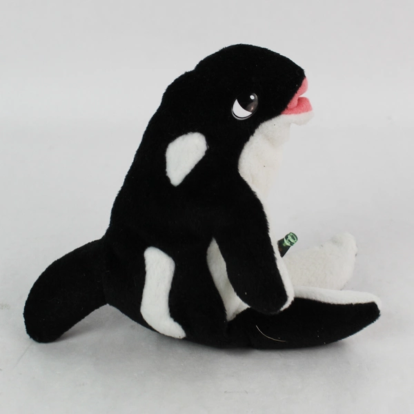 1997 Coca Cola Orca Whale with Coca-Cola Bottle Bean Bag Plush with Tag