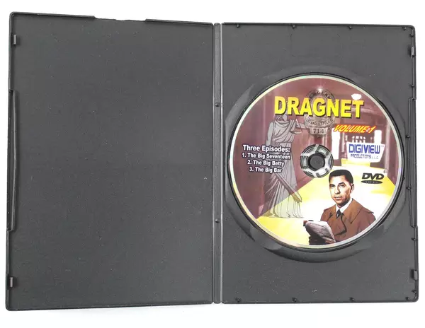 Jack Webb Dragnet Volume 1 DVD 2004 Digiview Productions Good Condition