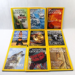 Lot of 9 National Geographic Magazines 2010-2001 Editions