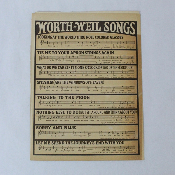 Tie Me To Your Apron Strings Again Vintage Sheet Music Goodwin And Shay 1925