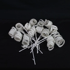 14 Decorative Spiral Flower Picks Silver Glitter Craft Embellishments