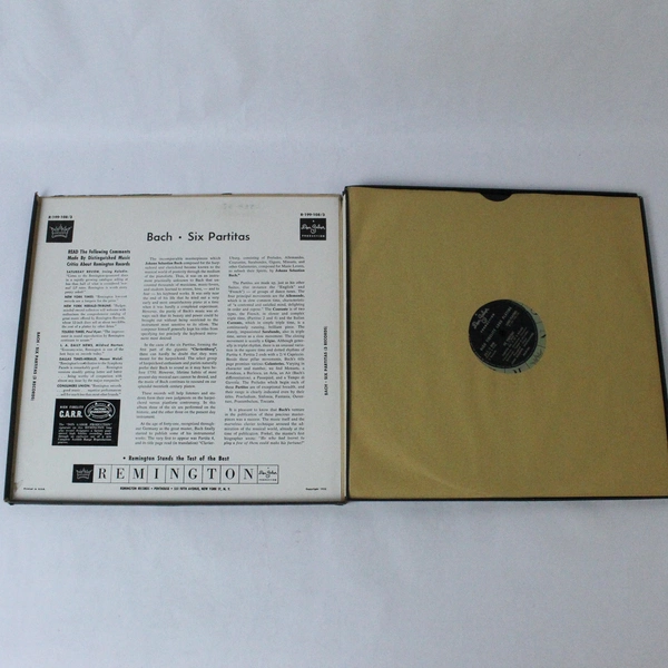 J.S. Bach 6 Partitas 3 LP Jorg Demus John Gillespie Remington Records Box Set