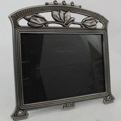 Weston Gallery Reflection Floral Pewter Metal Picture Frame for 5x7 Photos
