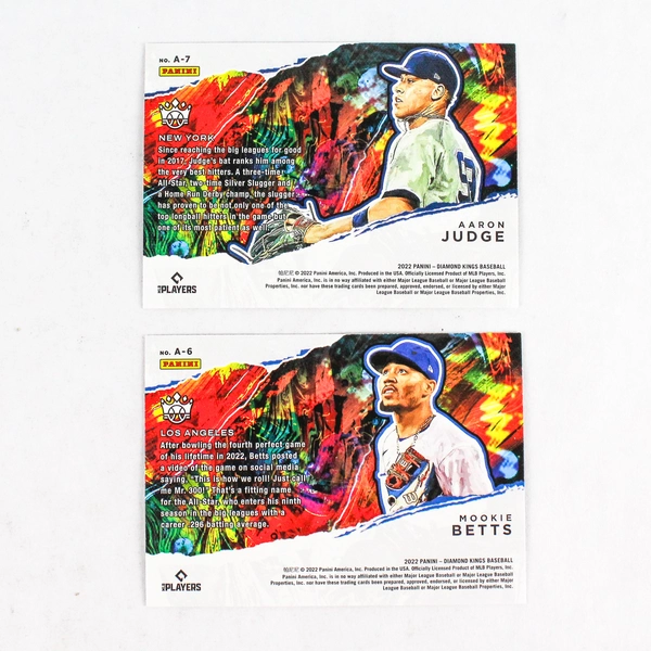 2022 Panini Diamond Kings Aficionado 11 Insert Cards Includes Judge