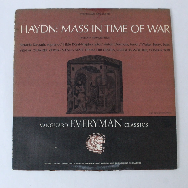 Haydn Mass In Time Of War 1965 LP Vanguard SRV-153 Woldike Davarath Dermota