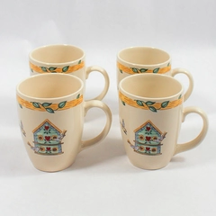 Set of 4 China Pearl Casual Coffee Cups Thompson Pottery Home Decor