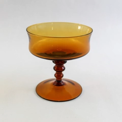 Vintage Amber Richmond Coffee Colony Dessert Glass 4.5" Champagne Cup