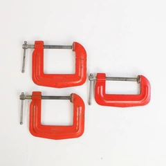 Lot of 3 Vintage Stanley C Clamps Deep Throat 2-1/2" Made in USA