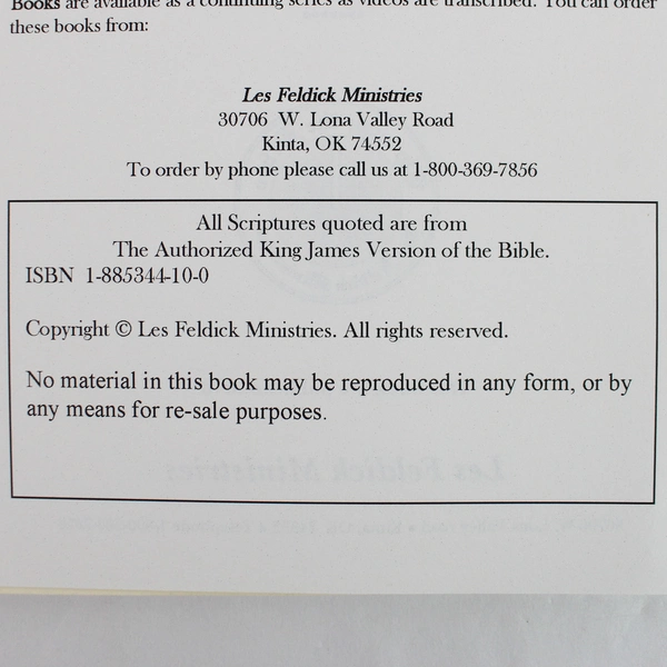 Through The Bible with Les Feldick Book 10 Transcript of Tape 10